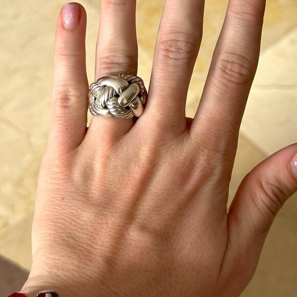 David Yurman Belmont Curb Ring – Sterling Silver, Size 7 Discontinued Rare Model - Picture 3 of 8